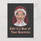 Demon Nun Halloween Feestdagenkaart (Voorkant)