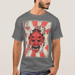 Demon Oni Mask Yokai Postage Japanse esthe T-shirt