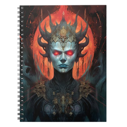 Demon Queen Dark Goddess Fantasy Art Notitieboek (Voorkant)