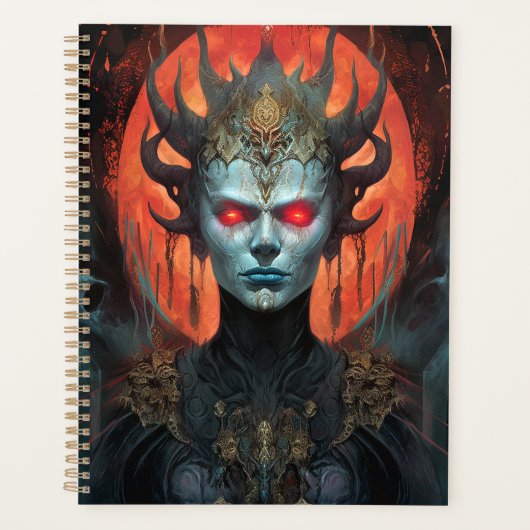 Demon Queen Dark Goddess Fantasy Art Planner (Voorkant)