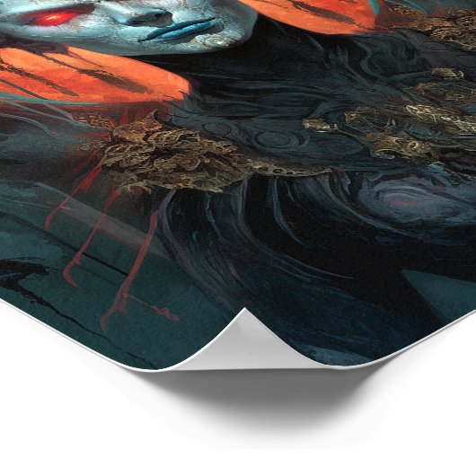 Demon Queen Dark Goddess Fantasy Art Poster (Hoek)