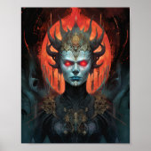 Demon Queen Dark Goddess Fantasy Art Poster (Voorkant)