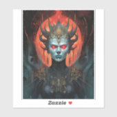 Demon Queen Dark Goddess Fantasy Art Sticker (Vel)