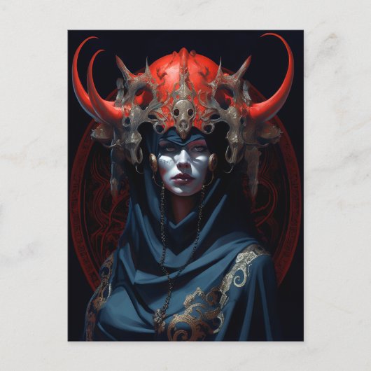Demon Queen Fantasy Kunst Briefkaart (Voorkant)