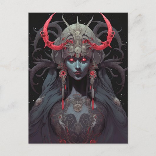 Demon Queen Fantasy Kunst Briefkaart (Voorkant)