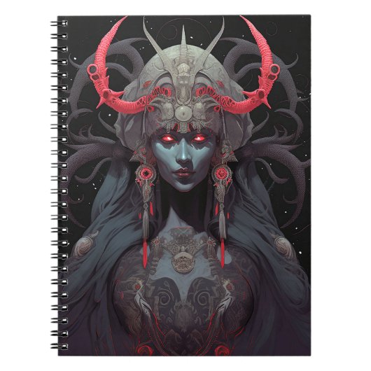 Demon Queen Fantasy Kunst Notitieboek (Voorkant)
