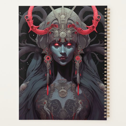 Demon Queen Fantasy Kunst Planner (Achterkant)