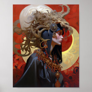 Demon Queen Fantasy Kunst Poster