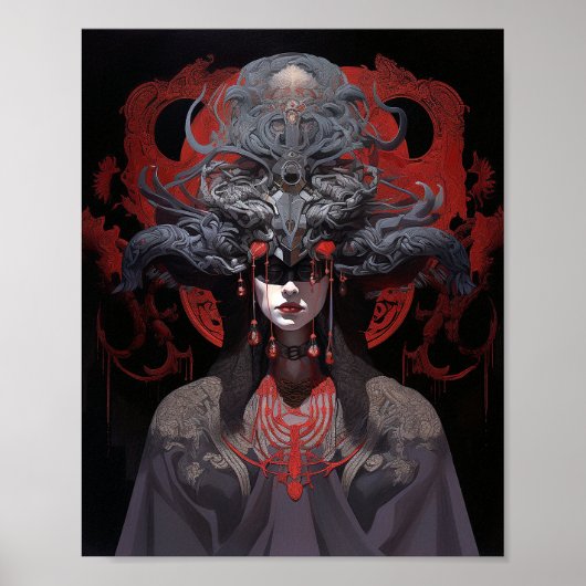 Demon Queen Fantasy Kunst Poster (Voorkant)