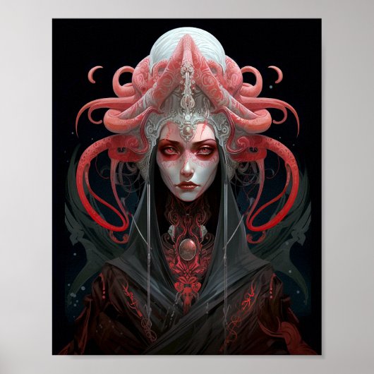 Demon Queen Fantasy Kunst Poster (Voorkant)