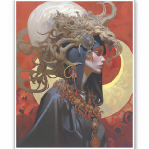 Demon Queen Fantasy Kunst Sticker