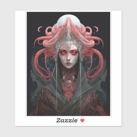 Demon Queen Fantasy Kunst Sticker (Vel)