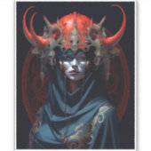 Demon Queen Fantasy Kunst Sticker (Voorkant)