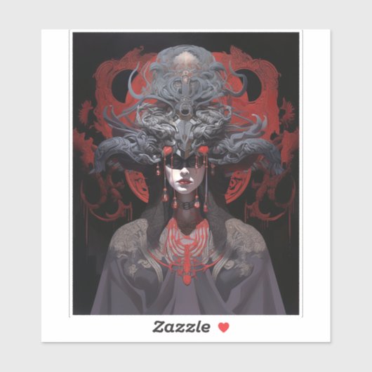 Demon Queen Fantasy Kunst Sticker (Vel)