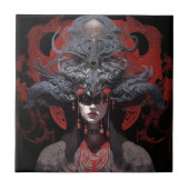 Demon Queen Fantasy Kunst Tegeltje (Voorkant)