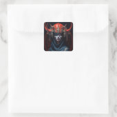Demon Queen Fantasy Kunst Vierkante Sticker (Tas)