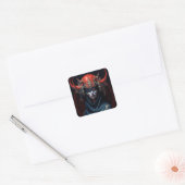 Demon Queen Fantasy Kunst Vierkante Sticker (Envelop)