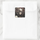 Demon Queen Fantasy Kunst Vierkante Sticker (Tas)