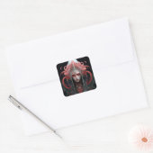 Demon Queen Fantasy Kunst Vierkante Sticker (Envelop)