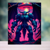 Demon Roboter mit Flügel bei einem UFO Acryl Bord (Neutraal)