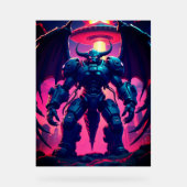 Demon Roboter mit Flügel bei einem UFO Acryl Bord (Voorkant)