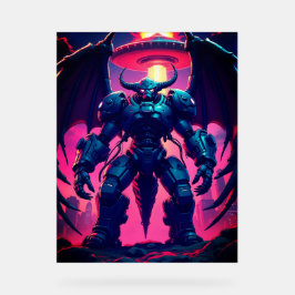 Demon Roboter mit Flügel bei einem UFO Acryl Bord