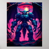 Demon Roboter mit Flügel bei einem UFO Poster (Voorkant)