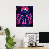 Demon Roboter mit Flügel bei einem UFO Poster (Thuiskantoor)