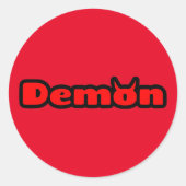 Demon Ronde Sticker (Voorkant)