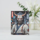 Demon Samurai Briefkaart (Staand voorkant)
