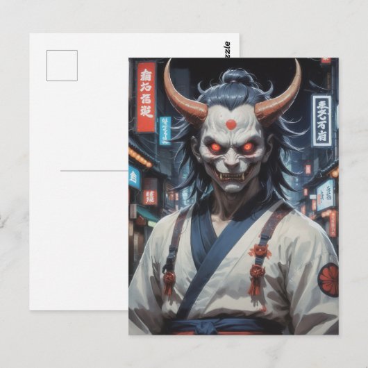 Demon Samurai Briefkaart (Voorkant / Achterkant)
