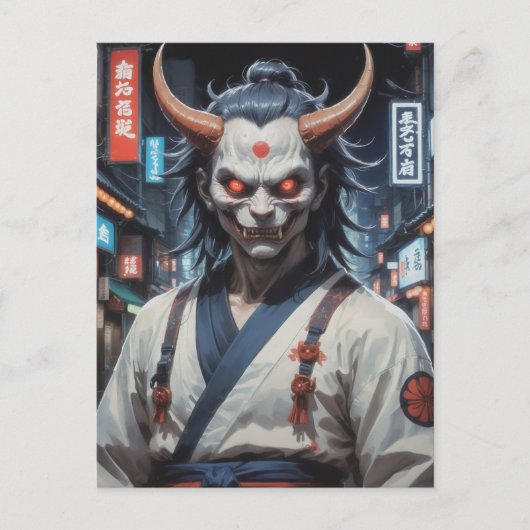 Demon Samurai Briefkaart (Voorkant)