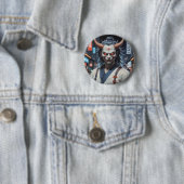 Demon Samurai Ronde Button 5,7 Cm (In situ)