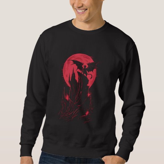 Demon Satanic Occult Gothic Devil Halloween Kostuu Trui (Voorkant)