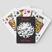  demon-schedel bij vlammen pokerkaarten (Achterkant)