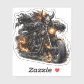 Demon Schedel Biker Motorfiets Sticker (Vel)