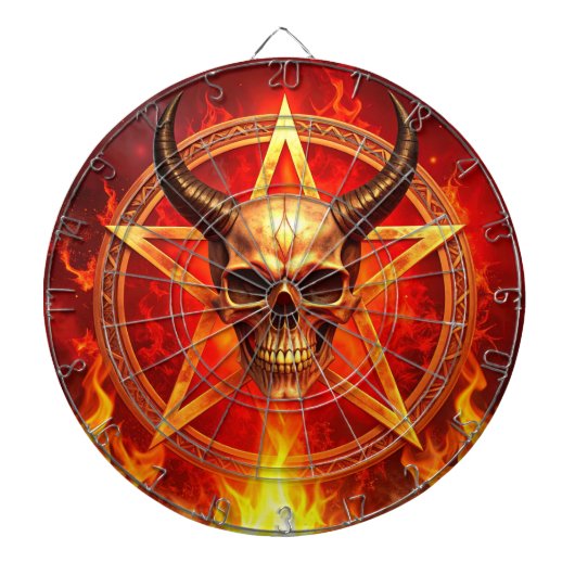 Demon Schedel Dartbord (Voorkant)