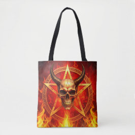 Demon Schedel Tote Bag