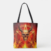 Demon Schedel Tote Bag (Achterkant)