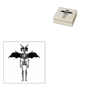 Demon Skeleton Angel gothic Originele donkere Horr Rubberstempel (Gestempeld)