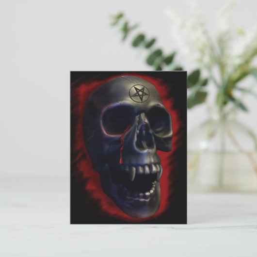 Demon Skull 1 Briefkaart (Staand voorkant)
