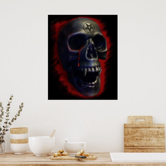 Demon Skull 1 Poster (Keuken)
