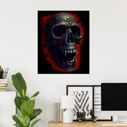 Demon Skull 1 Poster (Thuiskantoor)
