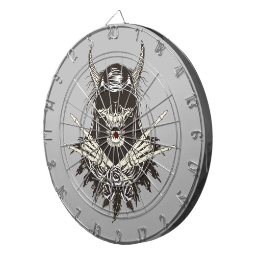 Demon Skull Dartbord (Voorkant Rechts)