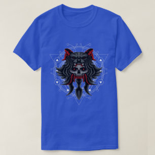Demon Skull en Heilige Geometrie T-shirt