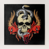 Demon Skull en Snakes Legpuzzel (Verticaal)