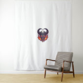 Demon Skull Firestorm Wandkleed (In situ)