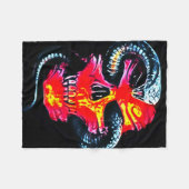 Demon Skull Fleece Blanket Deken (Voorkant (Horizontaal))