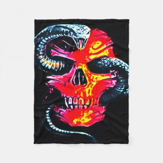 Demon Skull Fleece Blanket Deken (Voorkant)