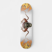 Demon Skull Helmet Horns Skateboard (Voorkant)